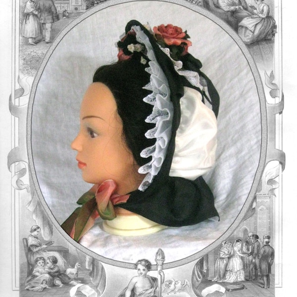 The Ruby Victoria American Civil War Era Soft Crown Bonnet Pattern