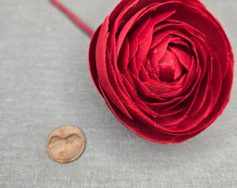 Large Red Silk Rose-Millinery weddings