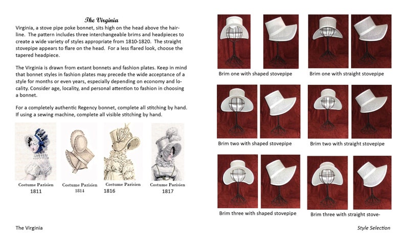 The Virginia Regency Poke Bonnet Pattern image 5