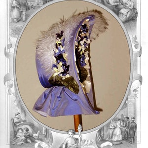 The Flora Francine American Civil War Era Low Brim Bonnet Pattern