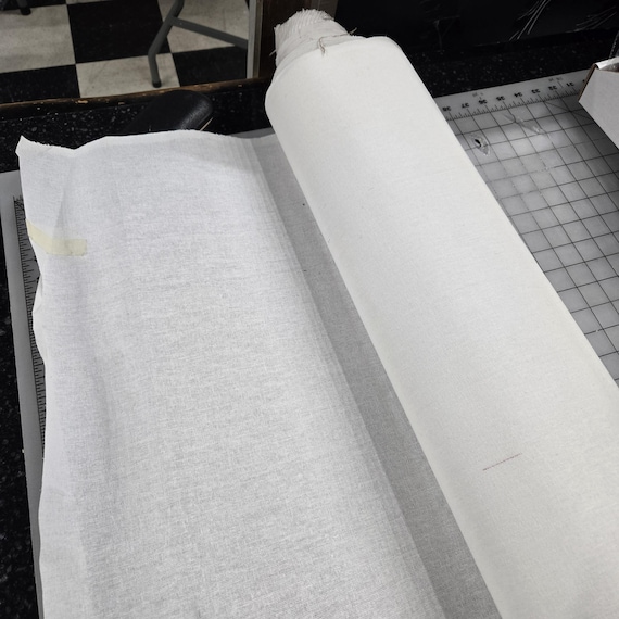 White Stiff Cotton Buckram-Medium Weight-fabric by the yard-44" wide