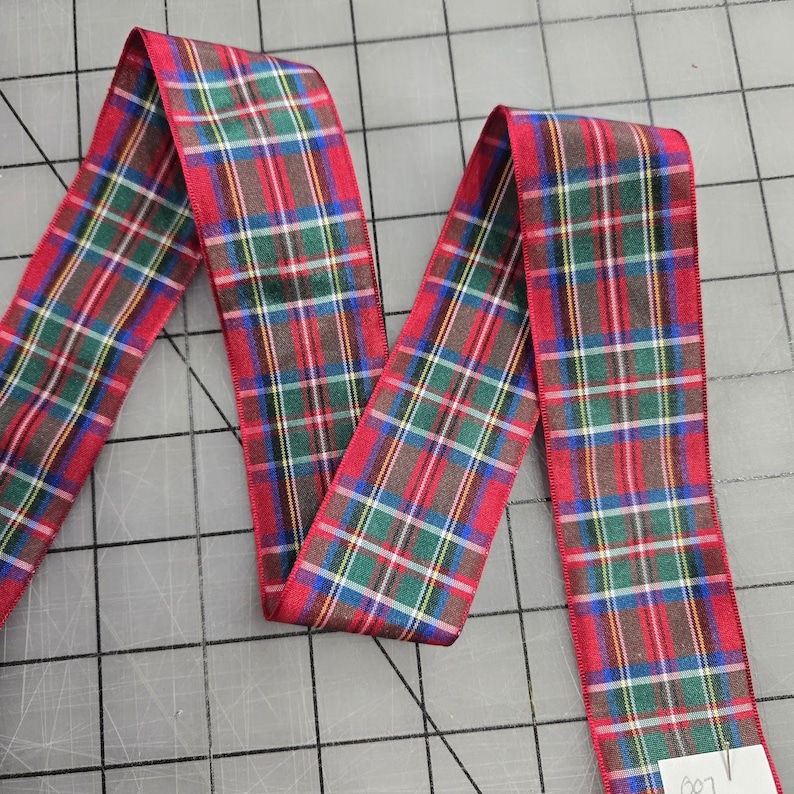 Clancy Ribbon Pattern Ribbon by the Yard-royal Stewart Tartan- Weddings & Millinery - Etsy