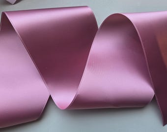 Cinta de satén suiza de doble cara color malva - Bodas, sombrerería