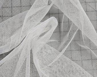 White Stiff Cotton Netting fabric by the 1/4 yard-millinette