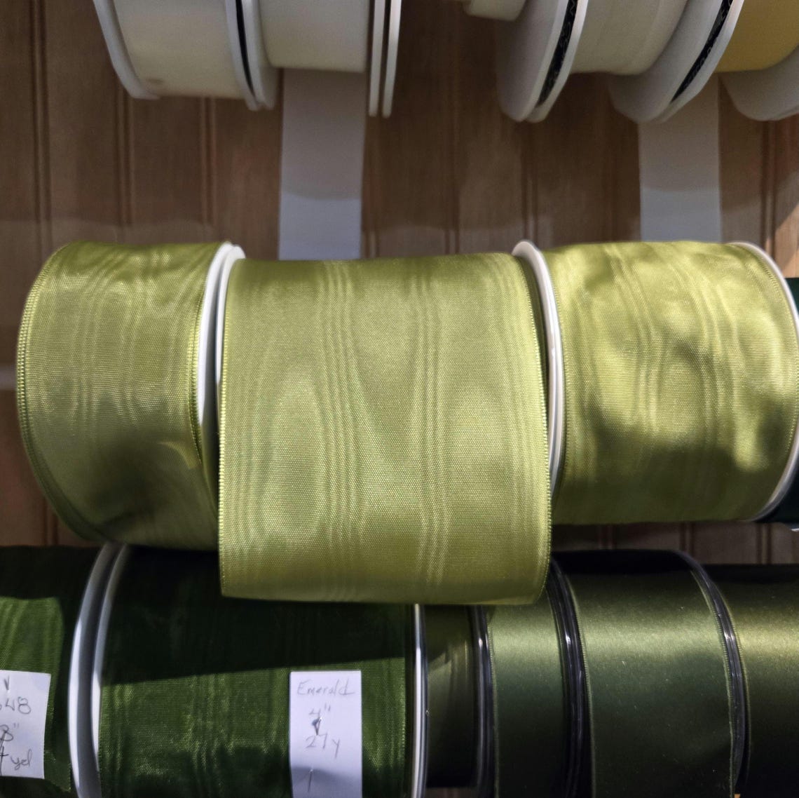 Chartreuse German Moiré Ribbon by the Yard-3 Widths Available - Etsy