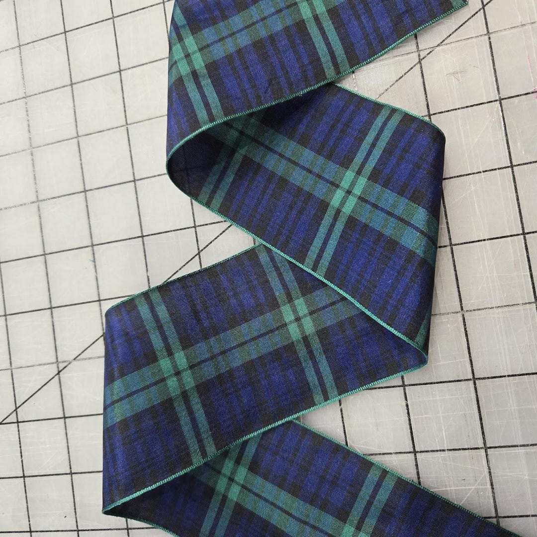 Sample Watch Ribbon Ribbon by the Yard-black Watch Tartan- Weddings & Millinery - Etsy