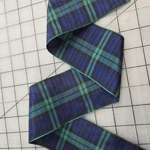 Band Meterware - Schwarze Uhr Tartan - Hochzeiten & Hutmacherei