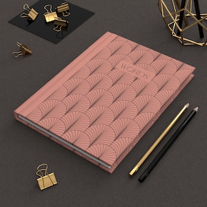 Art Deco Notebook: Rosé Journal, Elegant Writing Notepad