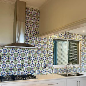 Zellige Tiles - Tiles for floor - Tiles for Walls - Bathroom - Kitchen Backsplash – 20x20 cm - Moroccan Zellige - 1 Meter square