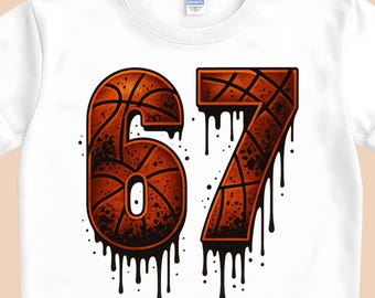 Basketball 67 Clipart PNG • Funny Gen Alpha Graphic (Digital Download)
