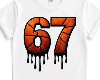 Neon Slime Basketball Number 67 PNG, Sports Clipart (Digital Download)