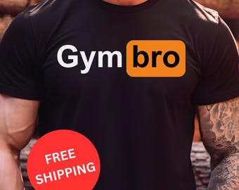 Gym Bro Funny T-Shirt, Training Tee, Crossfit & Weightlifting Shirt, Bodybuilding Wear, No Pain No Gain, Gym Addict Gift, Adult Humor Tee