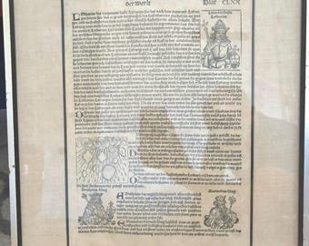 1496年ニュルンベルク年代記の葉 – 教皇、聖職者、貴族の肖像画が描か