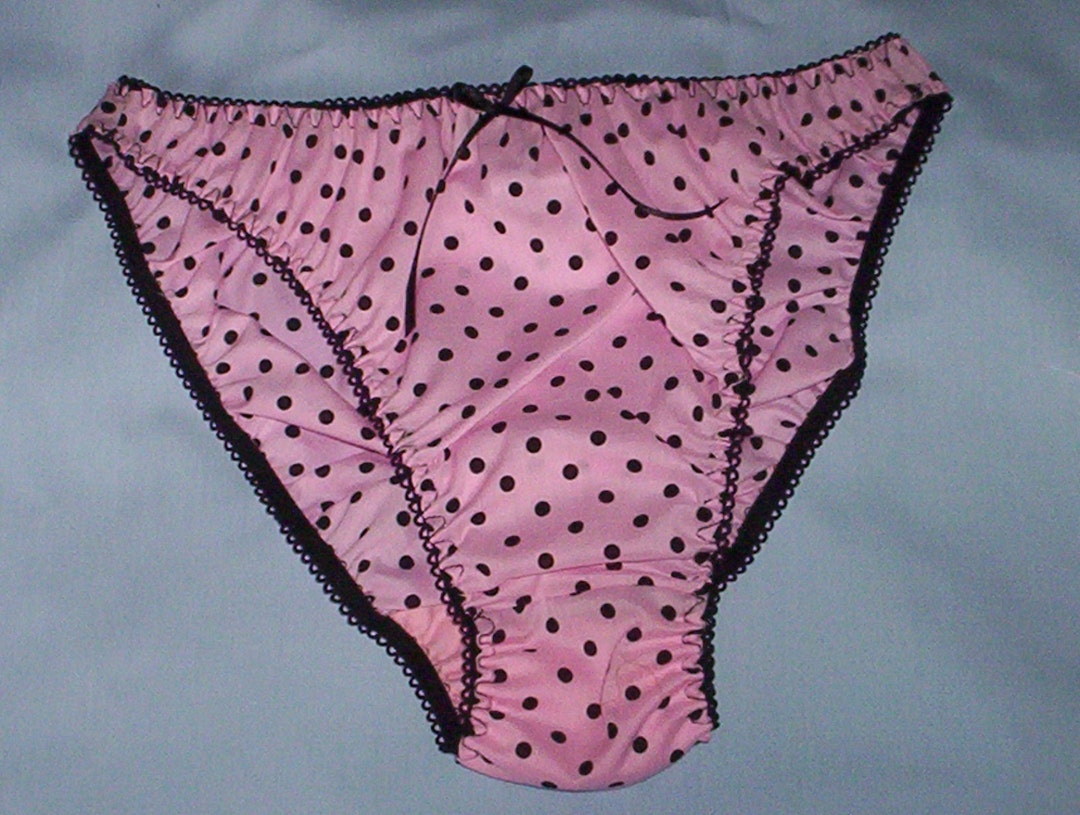 Pink With Black Polka Dot 100% Cotton Panties - Etsy
