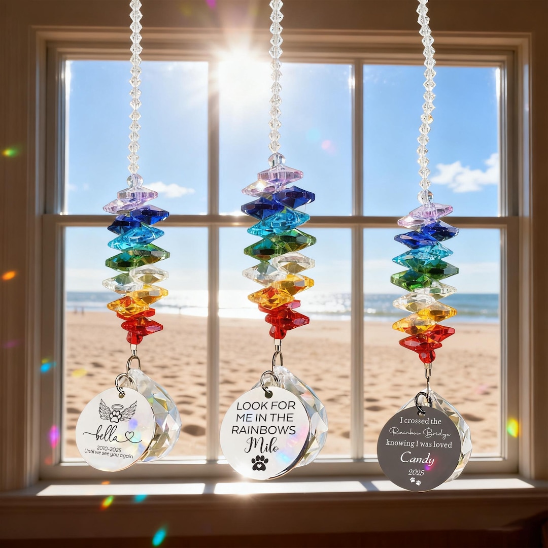 Rainbow Bridge Pet, Sun Catcher, Pet Memorial Gifts, Dog Loss Gifts ...