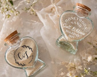 Vacation Beach Keepsake Sand Bottle Memory Jar Personalized Sand Gift for Couple Honeymoon Sand Jar Travel Souvenir Miniature Gift Idea