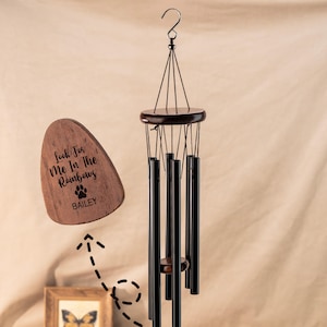 Loss of Pet Memorial Wind Chime, Personalized Pet Memorial Wind Chime, Dog Memorial Wind Chime, Dog Loss Sympathy Gifts, Pet Memorial Gifts