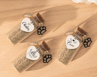 Custom Pet Fur Memorial Jar,Personalized Fur Keepsake,Dog Memorial Jar, Loss of Pet Gifts,Rainbow Bridge Gift,Urn Memorial Gift,Dog Memorial