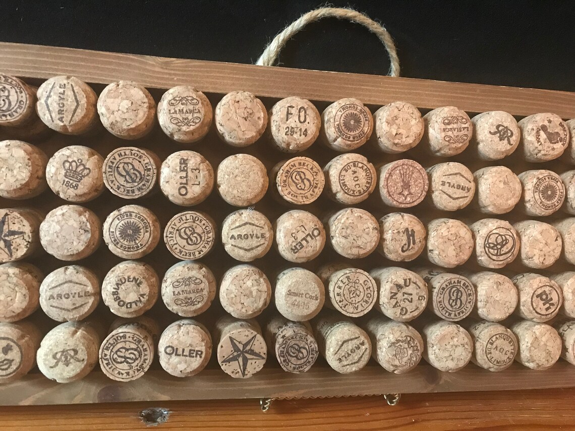 Champagne cork wall art Etsy