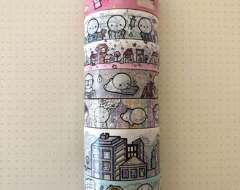 TCMC Washi Sample (50 cm) - Little Chores/Hospital Heroes/Blossoming Neighbourhood/Reading & Resting/Down Days/Concrete Jungle/In The Kitchen