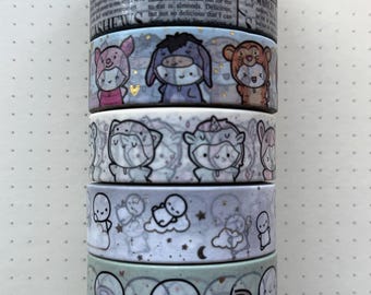 TCMC Washi Sample (50cm) - Happy Hobbies/Breaking News/Winnie&Friends/Classic Onesies, Planning Time v2/Subtle Storm/Twinkle Twinkle (2024)