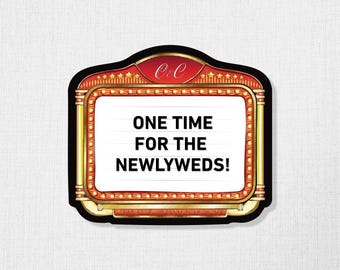 Wedding Marquee Sign VIP Bottle Service Club Party Board Just Married Photo Booth Sign Nightclub Bridal Party Entrance Newlywed Sign Poster