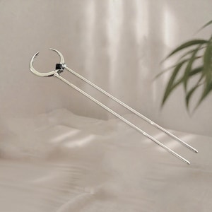 Moon Hair Fork Silver - Etsy