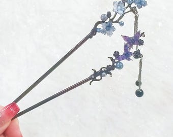 Elegant Vintage Floral Hair Pin,Traditional Metal Hairpin Accessory for Women,Perfect for Hairstyling and Special Occasions