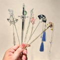 Silver Sword Hair Stick,Geek Hair Pin Jewelry,Beautiful Sword Hair Stick,Traditional Metal Hairpin Accessory for Women,Perfect for Occasions product logo