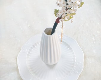 Grampo de cabelo de flor Beimu antigo e elegante, acessórios vintage para Hanfu, acessórios de cabelo com pérolas incrustadas feitas à mão