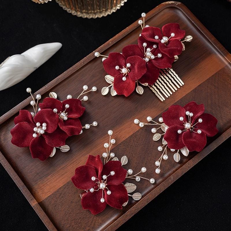 Broche Ou Pince à Cheveux Fleur Noire Crêpe Avec Plumes - Vintage 10cm - Neuf Avec Étiquette