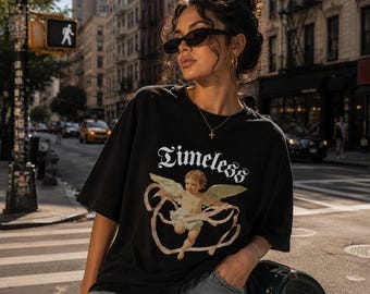 Cherub Graphic Tee - Vintage Angel Aesthetic, Streetwear Fashion