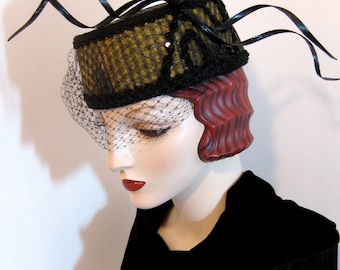 ON SALE/Victorian Inspired Pillbox Hat