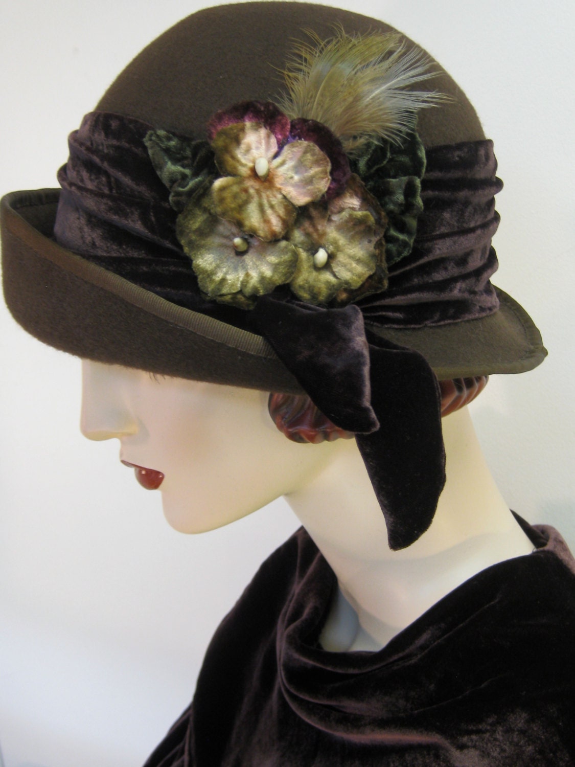 English Country Cloche/ Brown - Etsy Israel display picture 2