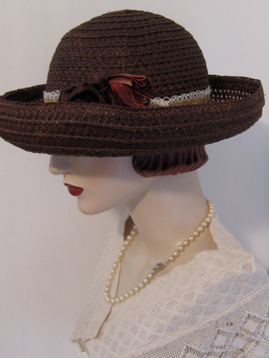 Brown Straw Breton Hat | Etsy Australia