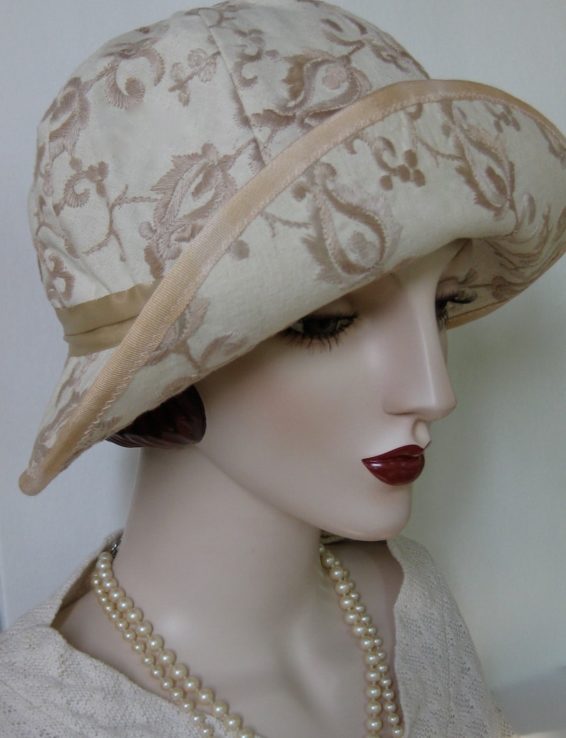Embroidered Canvas Cloche