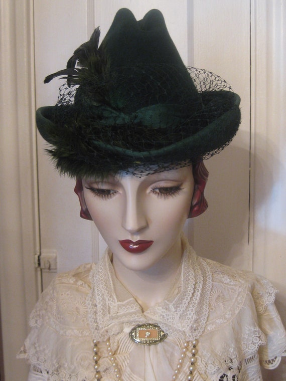 Women's Victorian Riding Hat THE JO 1870's Victorian Style Percher