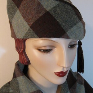 Buffalo Check Toque Hat - Etsy