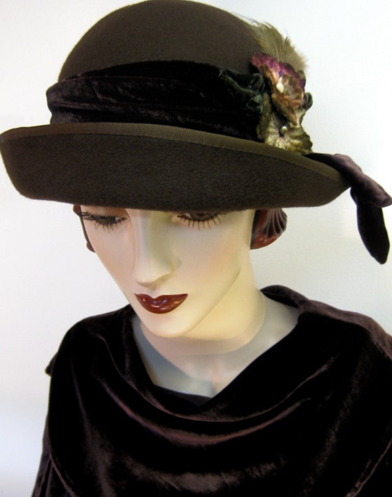 English Country Cloche/ Brown - Etsy Israel