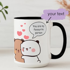 Kawaii Panda Bear Bubu Dudu-mok Leuke koffiemok voor koppels Valentijnsdag Huwelijksverjaardag Verjaardagscadeau