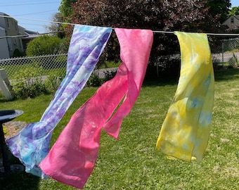 Silk scarves hand dyed silk scarves