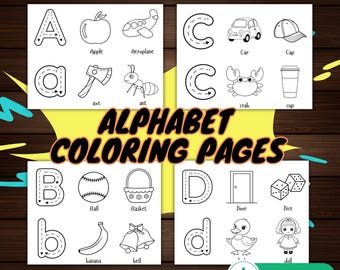 Alphabet Coloring Pages, Preschool Letters, Preschool Activity, Preschool Printable, toddler printable, homeschool activity, coloring pages