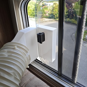 Caravan / Motorhome Sliding Window AC Exhaust Adapter | Portable Air Conditioner Vent for RV Side Window