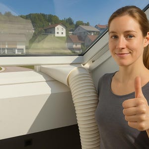 Adaptador para sistemas de aire acondicionado móviles - Adaptador de escape de aire acondicionado - Para ventanas de techo, clima velux, ventanas, ventanas de techo