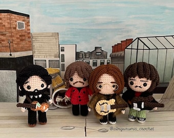 Crochet Pattern: The Beatles Rooftops Pack Amigurumi (PDF Download)