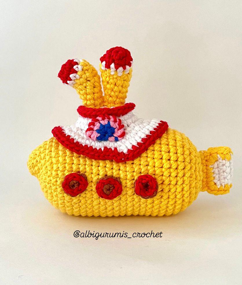 PDF Crochet Pattern the Beatles Squishy Yellow Submarine Amigurumi