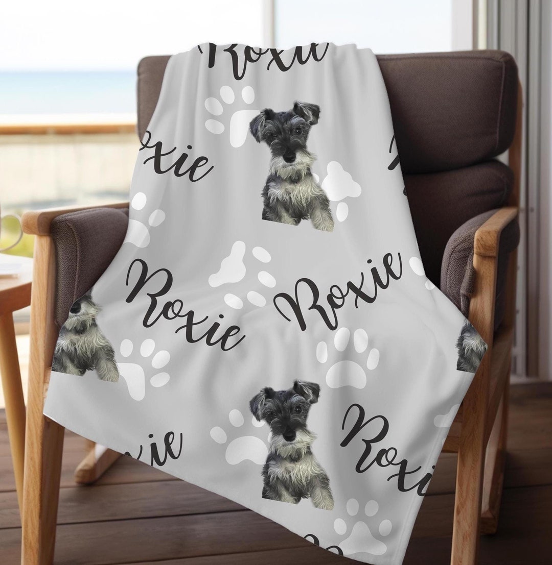 Personalized Dog Blanket, Custom Pet Photo Blanket, Name & Picture Gift ...