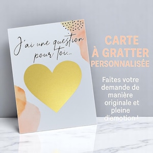 Carte à gratter personnalisée – Annonce grossesse originale | Demande marraine surprise | Idée révélation bébé