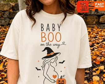 Pregnancy Halloween Shirt, Baby Boo On The Way Shirt, Halloween Maternity Shirt, Pregnant Mom Shirt