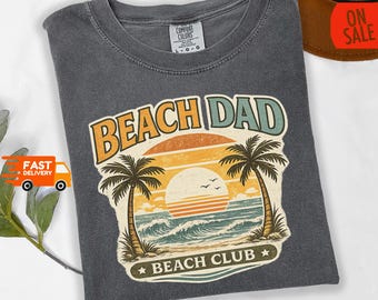 Retro Beach Dad Shirt, Vintage Vacation Dad Tee, Coastal Dad Shirt, Beach Club Graphic Tee, Vintage Beach Gift